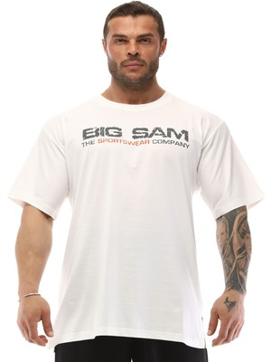 Big Sam Beyaz Rahat Kesim Esnek Tişört Big Sam 2711
