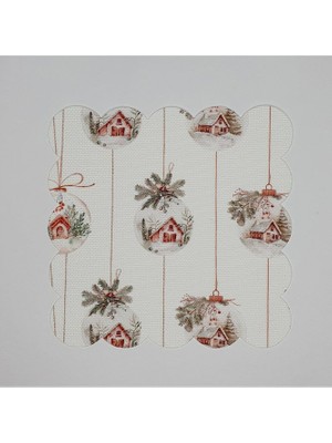 Deco Sulu Boya Elegant Küreler Desenli Dijital Baskılı Kokteyl Peçetesi