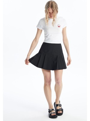 Xsıde Y Dar Fit Kadın Pileli Etek