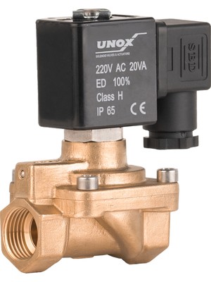 Unox 220 V Ac Genel Maksat Yüksek Basınç 0,5-40 Bar Solenoid Valf  Normalde Açık 1/2"