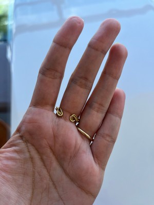 Yubi Jewelery Kalın Burgu Arası Açık Yüzük