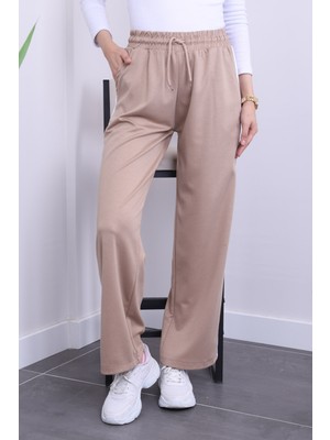 İmaj Butik Vizon Kadın Bel Lastikli Modal Eşofman Altı Esnek Kumaş ve Cep Detayı ile Tam Kalıp