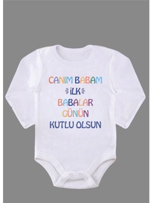 Outdoor One Uzun Kollu Organik Pamuk Baskılı Bebek Body Çıtçıtlı Zıbın ZBN073