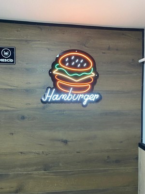Disa Neon LED Tabela İşletmelere Özel -Hamburger