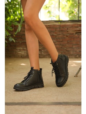 İnna Butikk Diellana Inna Kadın  Deri Spor Bot