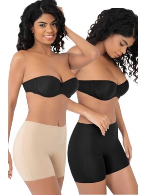 Uniquetrenders Kadın Lazer Kesim  ve Toparlayıcı Yüksek Bel Boxer Korse 2'li Set