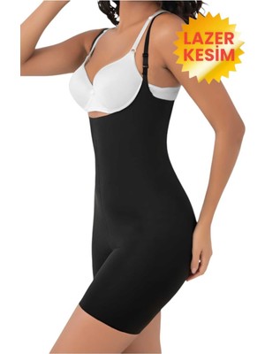 Uniquetrenders Kadın Lazer Kesim  ve Toparlayıcı Tam Boy Askılı Korse