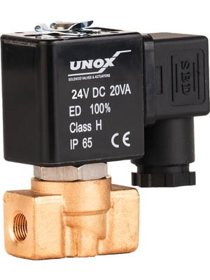 Unox 24 V Dc Buhar Solenoid Valf Normalde Kapalı 1/8" (0,5-6 BAR)