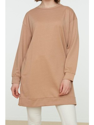 FRM Kadın Tesettür Moda Şık Regular Bisiklet Yaka Düşük Kol Uzun 2li Paket Basic Örme Sweatshirt