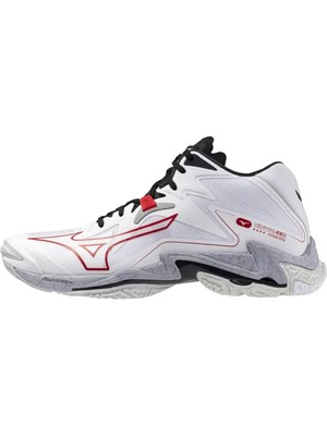 Mizuno Wave Lightning Z8 Mıd  Voleybol Ayakkabısı Beyaz / Gri