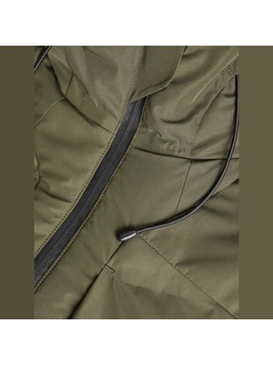 Jack & Jones Erkek Rüzgara Dayanıklı Kapüşonlu Puffer Mont - slay