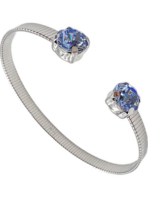 Defne Silver Swarovski Taşlı Roma Bilezik