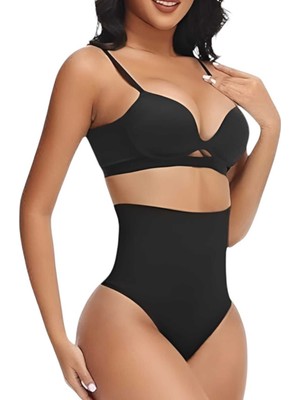 Uniquetrenders Kadın Dikişsiz Yüksek Bel Karın Toparlayıcı  String Korse