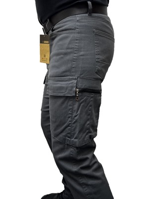 Erkek Kargo Pantolon Taktikal Cep Gabardin Likralı