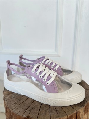 Kazax Guar Lila Şeffaf Bağcıklı Spor Ayakkabı