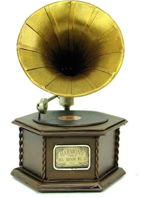 Mepa Tedarik Dekoratif Metal Gramofon Kutu