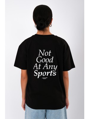 Coredra Any Sports Relaxed Fit Kadın T-Shirt Siyah