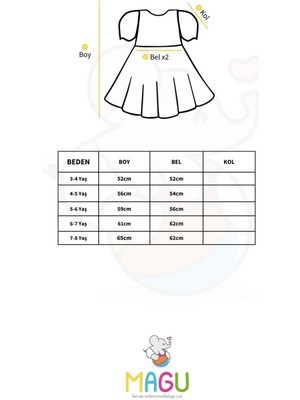 Magu Kız Çocuk Elsa Anna Pamuklu Astarlı Kat Kat Elbise