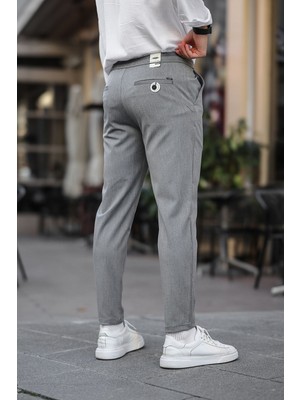 Slimfit Jogger Mevsimlik Gri Likralı Rahat Pantolon