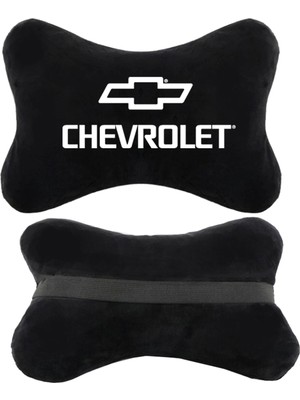 1Araba 1Ev 2'li Set Chevrolet Araçlarla Uyumlu Ortopedik Siyah Oto Boyun Yastığı