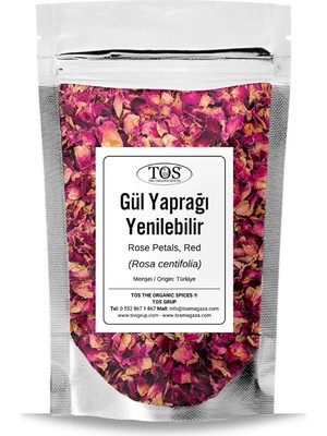 Gül Yaprağı 50 gr Yenilebilir (1. Kalite) Rosa Centifolia / Rose Petals, Red