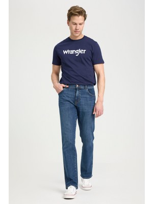 Wrangler Texas Regular Fit Normal Bel Koyu Mavi Esnek Jean Kot Pantolon