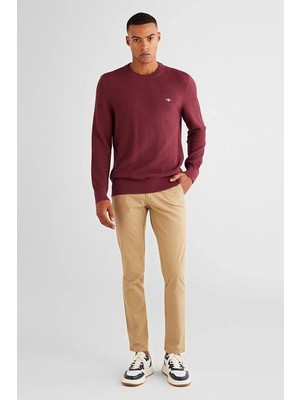 Gant Erkek Bordo Regular Fit Kazak