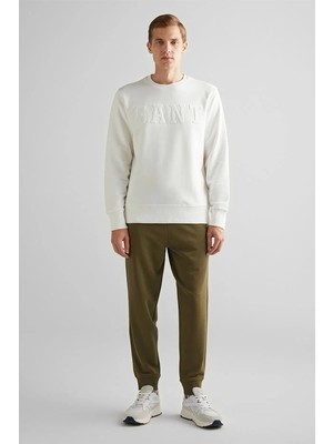 Gant Erkek Krem Regular Fit Sweatshirt