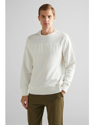 Gant Erkek Krem Regular Fit Sweatshirt