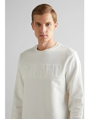 Gant Erkek Krem Regular Fit Sweatshirt