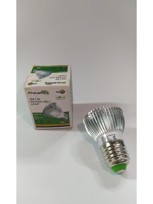 Prolamp 3W(3X1W) 220-230V Power LED Eski Tip Spot Ampul (Beyaz Işık) E27 Duylu