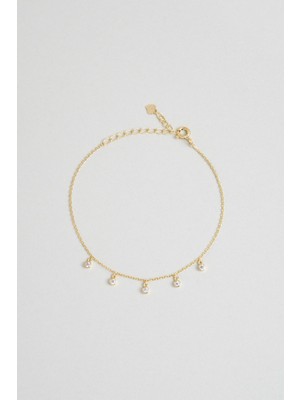 So CHIC Minimal 18 Ayar Sarı Altın Kaplama 18 Cm Gümüş Bileklik