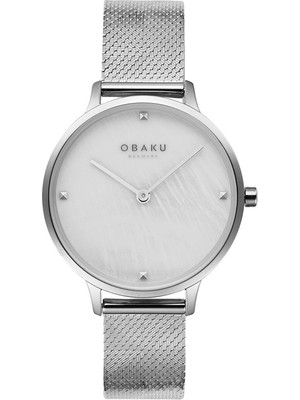 Obaku Denmark V295LXCWHC Quartz Çelik Hasır Gri 34 mm Kadın Kol Saati