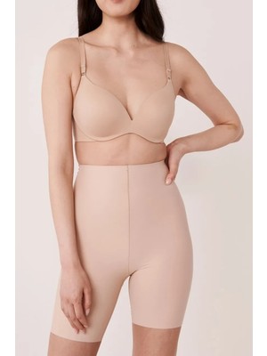 Mistirik Anoky Model Lazer Şort Korse Kadın Vücut Sıkılaştırıcı Yüksek Bel 2XL Ten Renk