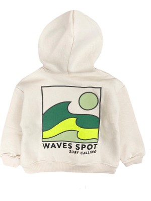 Divonette Waves Spot Kapüşonlu Erkek Bebek Sweatshirt