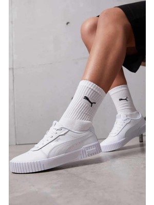 Puma Kadın Beyaz Günlük Spor Carina 2.0 Kadın Sneaker Ayakkabı 386185-02 Beyaz