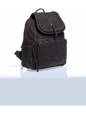 Gk20 BAYAN VİYANA DERİ SIRT ÇANTASI KADIN EL SAPLI ÇANTA GÜNLÜK KULLANIMA UYGUN ÖRGÜ MOTİFLİ KAPAK