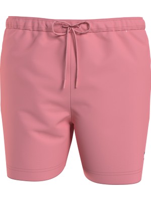 Tommy Hilfiger Erkek Marka Logolu Elastik Büzme Ipli Iki Yan Cepli Bir Arka Cepli File Astarlı Pembe1 Deniz Şortu UM0UM03147-TIC
