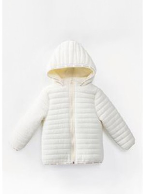 Miniğimin Cicileri (1-10 Yaş) Kapitone Welsoft Astar Çocuk Kaban - Ekru