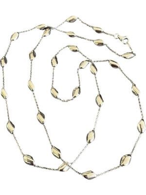 Defne Silver Badem Zincir 50 cm