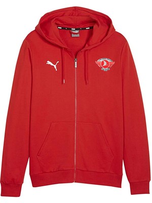 Puma Turk Hava Yolları Swetshirt Türk Hava Yolları Erkek Futbol Antrenman Ceketi THY-65859501 Kırmızı