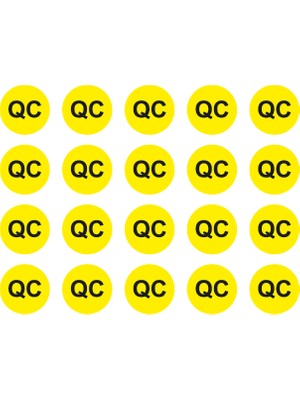 Qc Kontrol Etiketi Kendinden Yapışkanlı 2 cm Çapı 1000 Adet