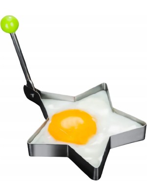 Metalik Yıldız Şeklinde Metal Omlet Yumurta ve Krep Kalıpları