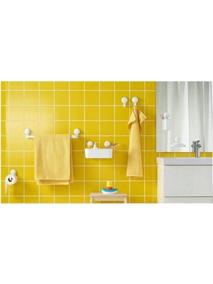 IKEA Tısken Vantuzlu Banyo Duş Sepeti 28X17 cm