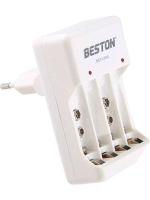 Beston BST-C802 (2-4 Adet Aa / Aaa * 1-2 Adet 9V) Pil Şarj Cihazı