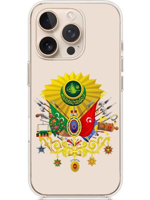 Zeyno Apple iPhone 15 Pro Max Uyumlu Osmanlı Amblem Desenli Silikon Kılıf