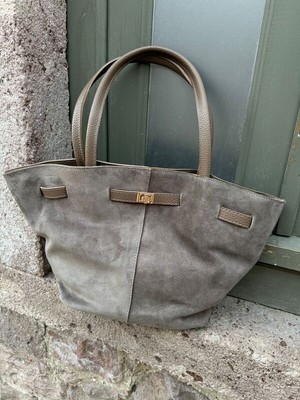 Yeni Sezon Süet Büzgülü Askı Detaylı El ve Omuz Çantası