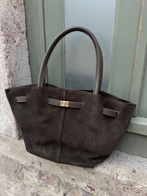 Yeni Sezon Süet Büzgülü Askı Detaylı El ve Omuz Çantası