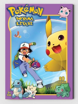 ZNC Pokemon Çocuklar İçin Boyama Kitabı 20 Sayfa Eğlenceli Tam Sayfa Resimli Maske ile