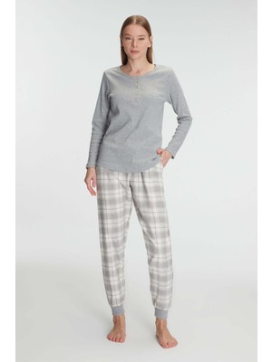 Anıl Pamuklu Uzun Kol Pijama Takımı